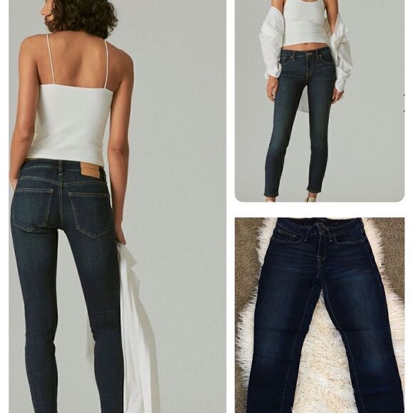 NEW w/o Tags LUCKY BRAND LOW RISE SKINNY! Dark wash - Picture 1 of 7